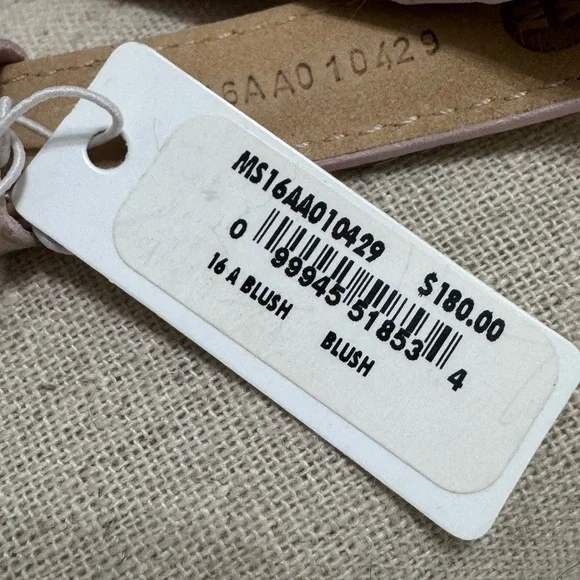 NEW wTags Michele 16MM Alligator Leather Watch Band in Blush - Picture 6 of 7